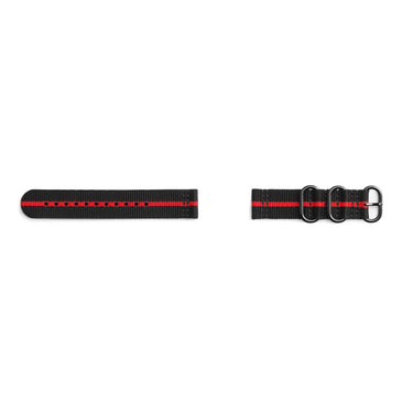 Samsung Premium Nato Strap Black/Red - Gear Sport - Accessories